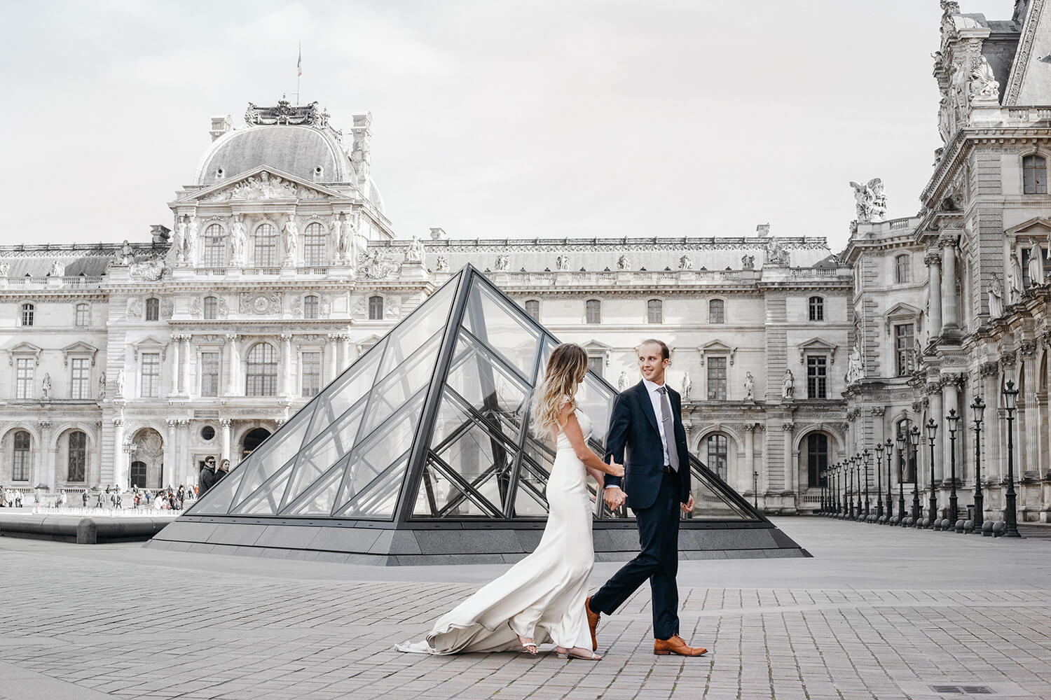 Carly Cristman - Paris Engagement Photos - Louvre Museum