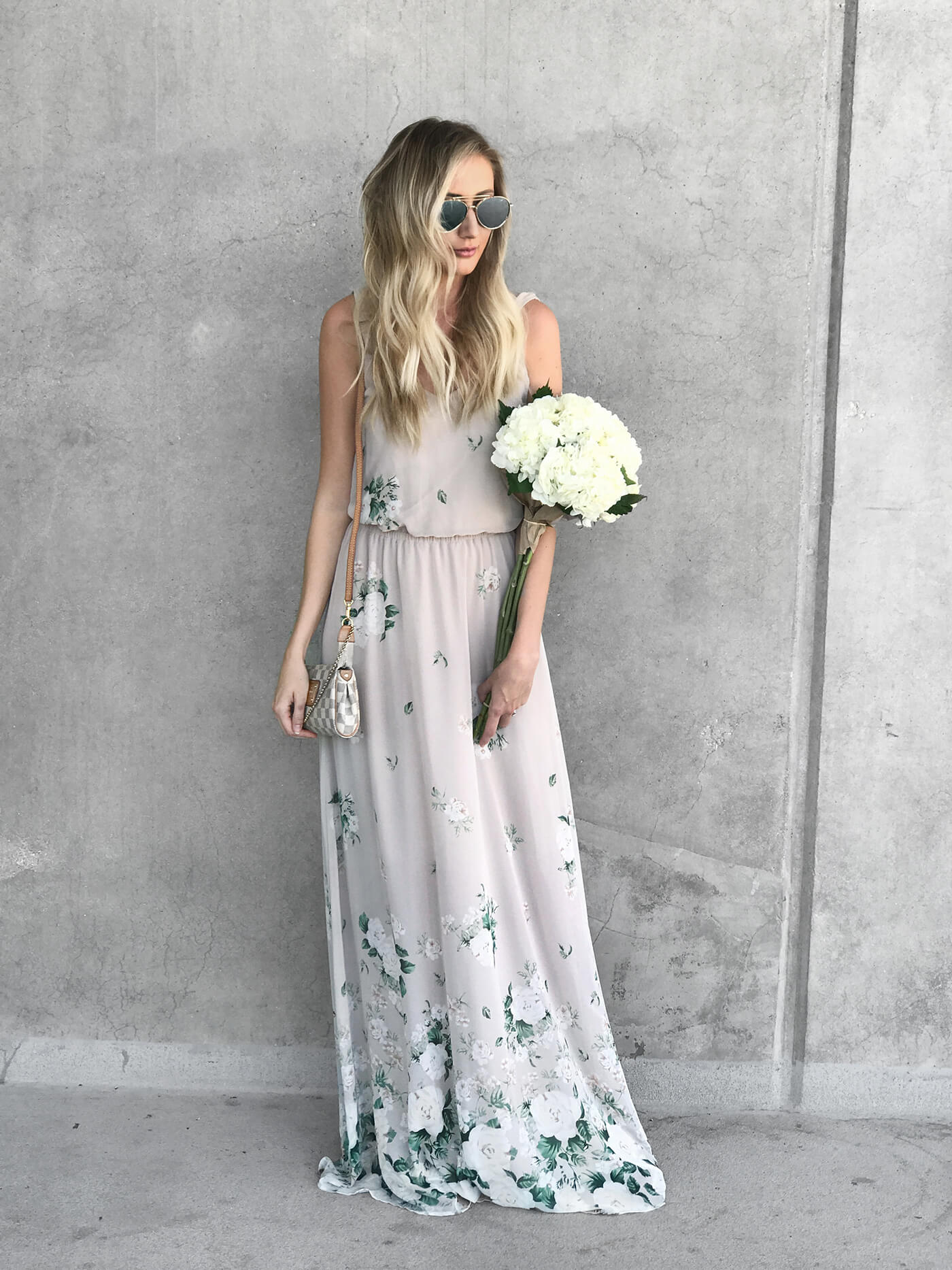 Carly Cristman - Summer Bridesmaid Dresses, bridesmaid dress ideas, floral bridesmaid dresses, summer maxi dress, flora maxi dress